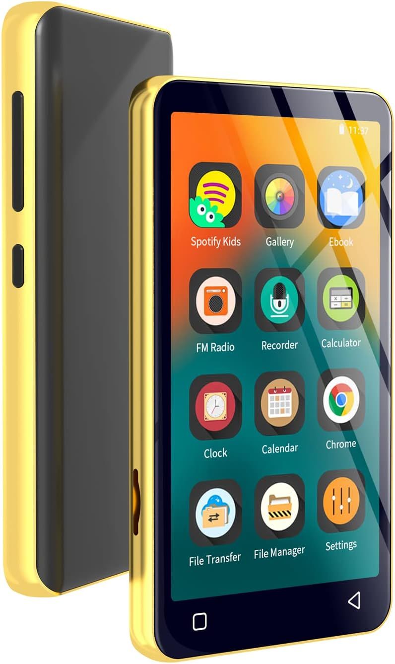 Vendos85 4-Inch 80GB MP3 Player with Bluetooth and WiFi - Yellow