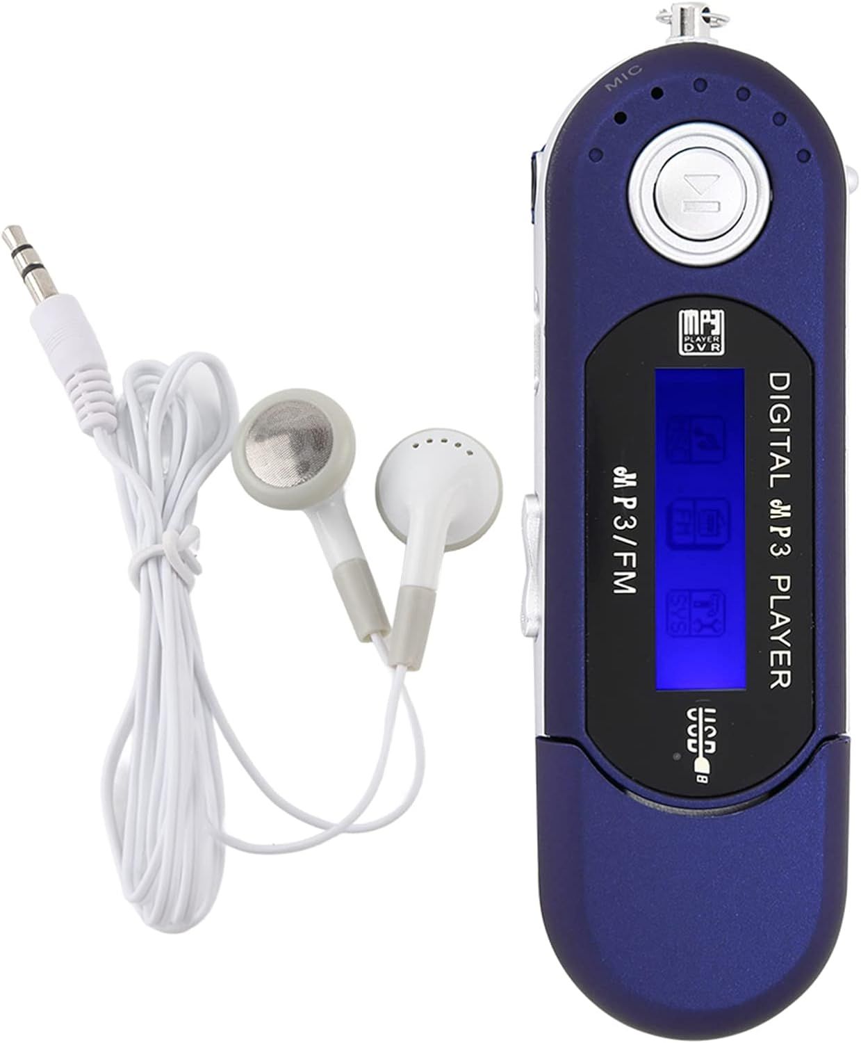 Vendos85 32GB Compact and Portable MP3 Player, Blue