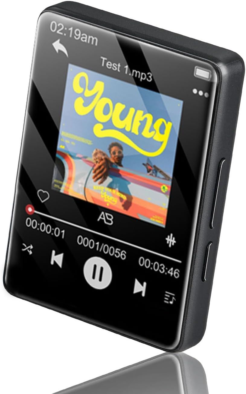 Vendos85 2.4-inch Bluetooth 5.2 MP3 Player (Black)