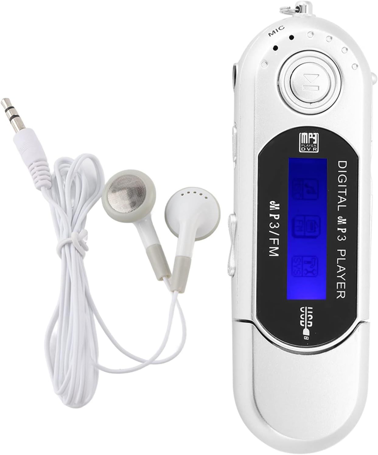 Vendos85 32GB Compact and Portable MP3 Player, White