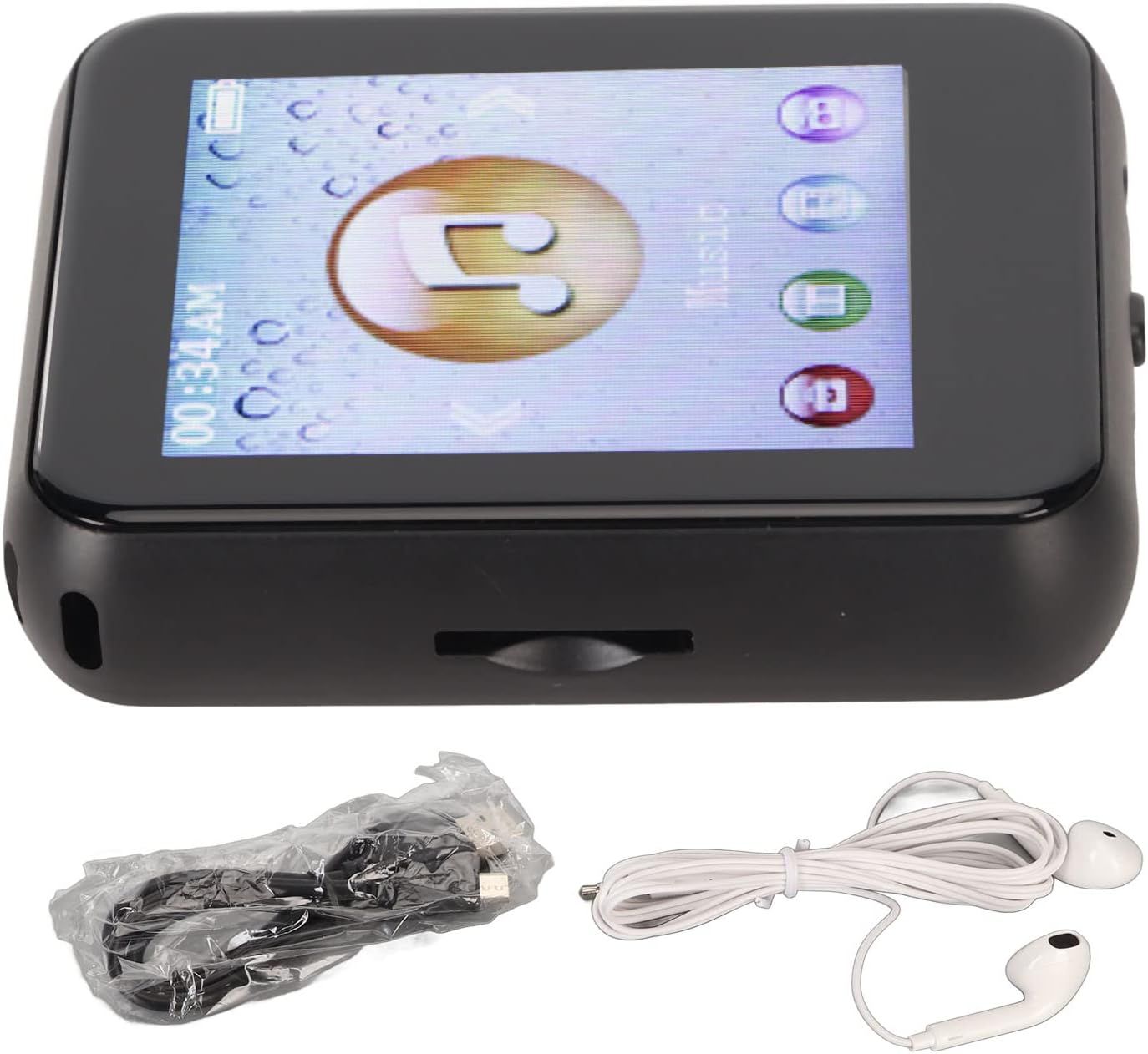 Vendos85 Bluetooth 5.0 MP3 Player with 1.8-inch Touch Screen - Black