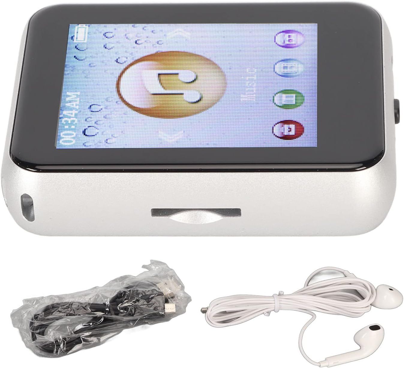 Vendos85 Bluetooth 5.0 MP3 Player with 1.8-inch Touch Screen, Silver