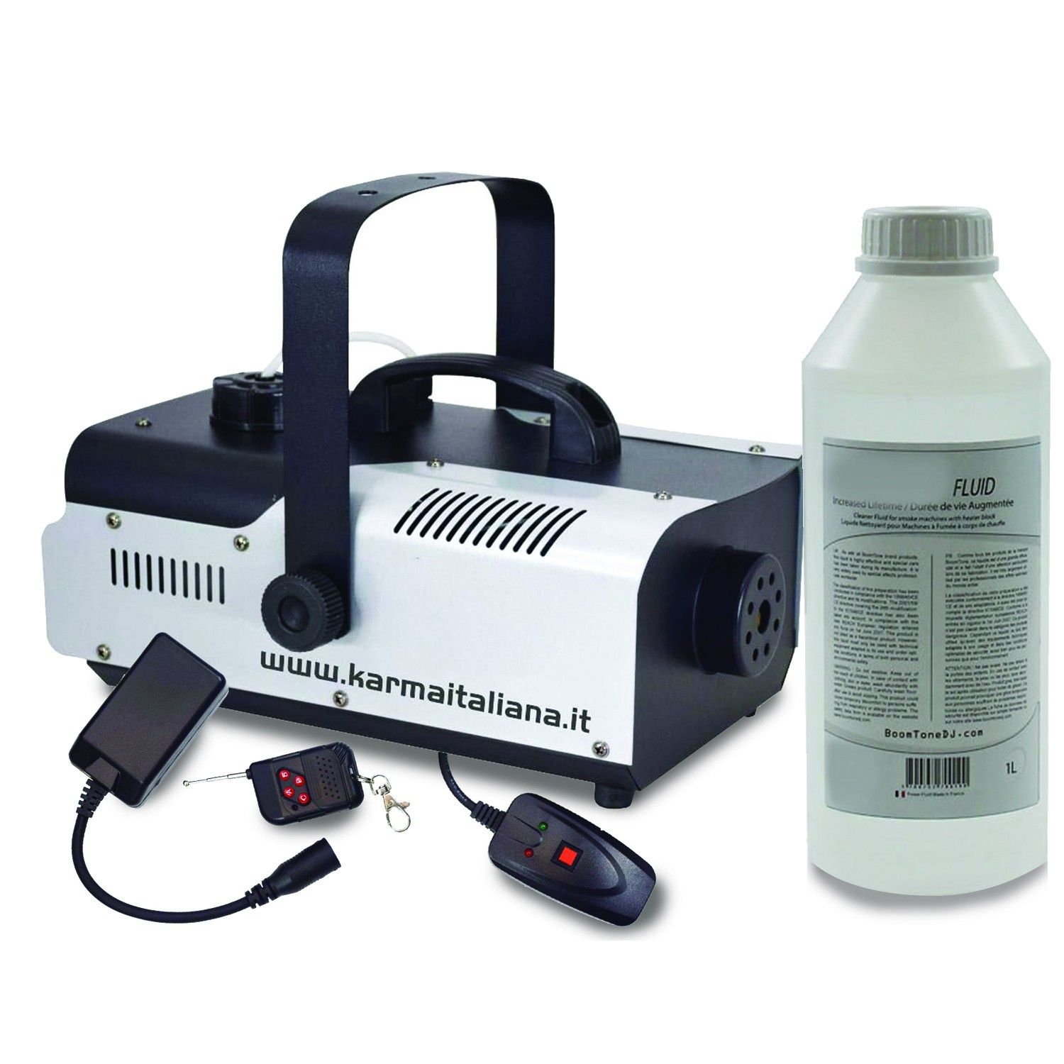 Karma DJ902 Smoke Machine - 900W FOGGER, 1L Capacity, Wireless/Wired Remote Control - Up to 260 m³/min of Smoke - 1L INCLUDED