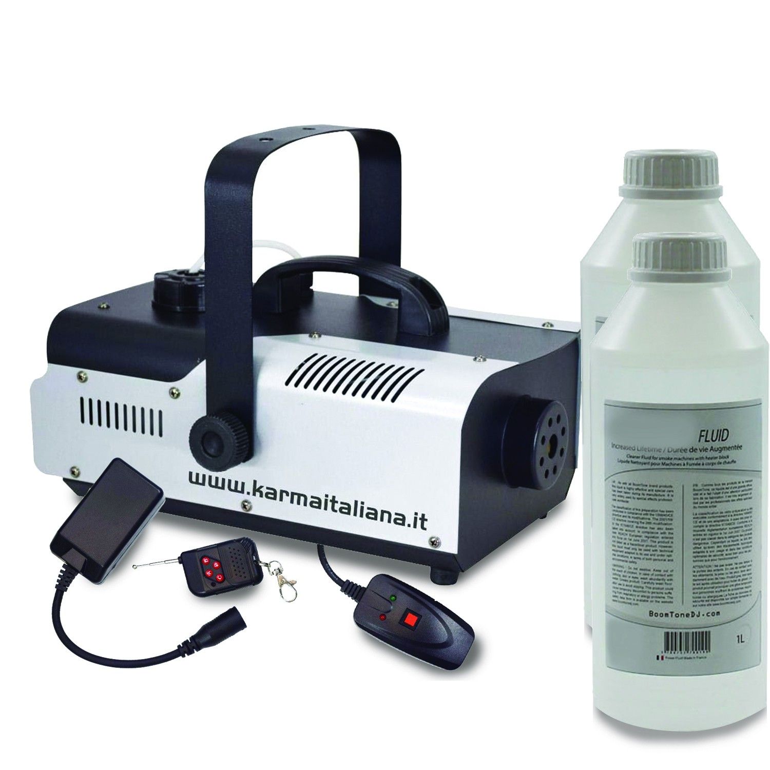 Karma DJ902 Smoke Machine - 900W FOGGER, 1L Capacity, Wireless/Wired Remote - Up to 260 m³/min of Smoke - 2L INCLUDED