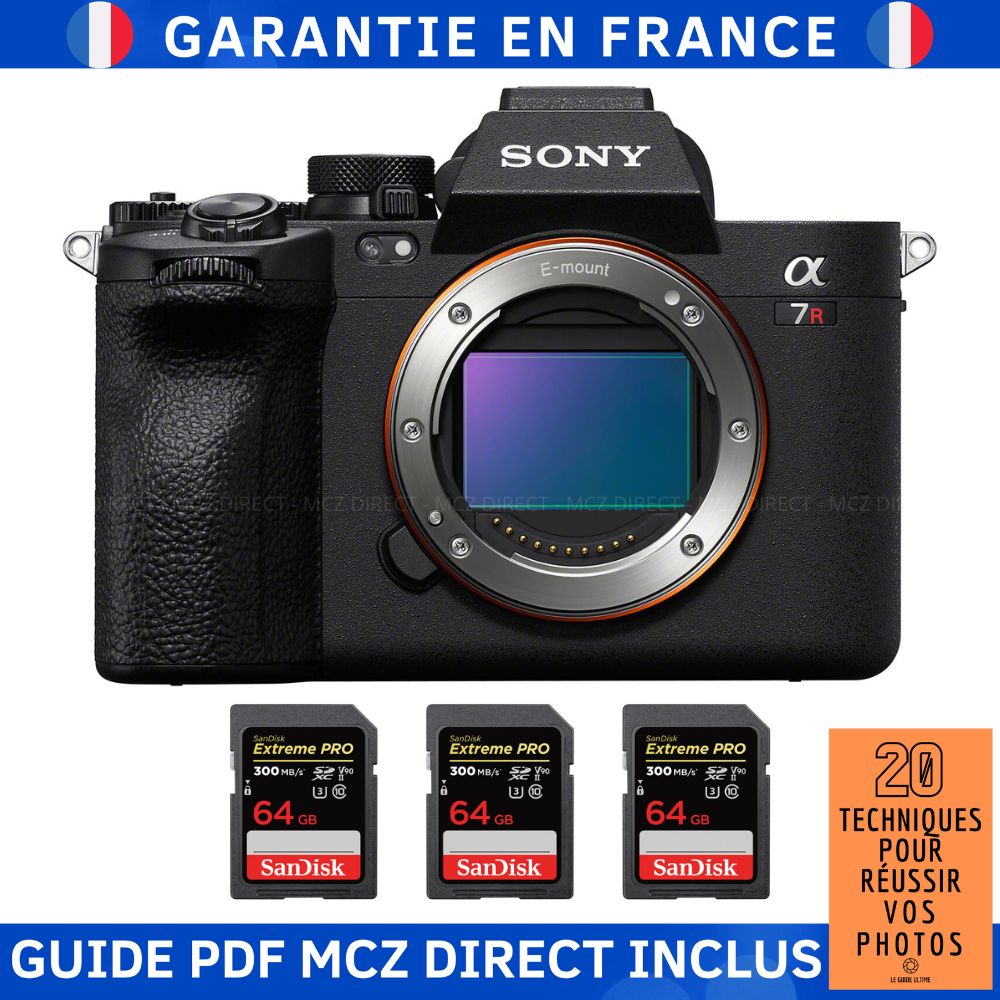 Sony A7R V + 3 SanDisk 64GB Extreme PRO UHS-II SDXC 300 MB/s Memory Card Kit