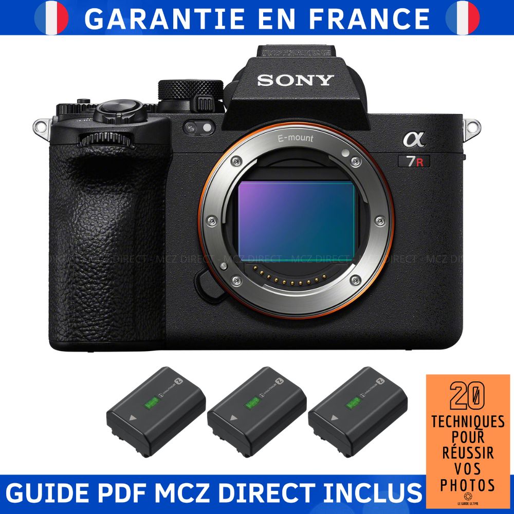 Sony A7R V + 3 Sony NP-FZ100 Batteries + MCZ DIRECT '20 Techniques Guide (PDF)