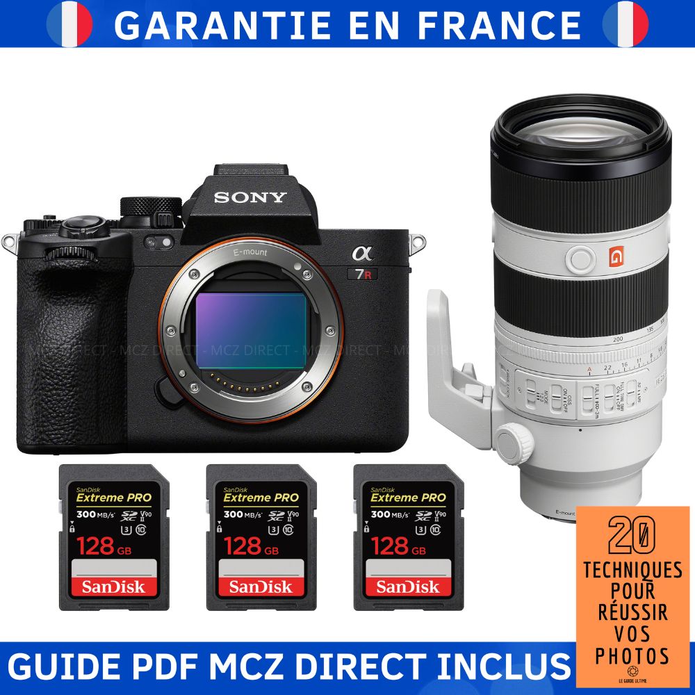 Sony A7R V + FE 70-200mm f/2.8 GM OSS II + 3 SanDisk 128GB Extreme PRO UHS-II SDXC 300 MB/s + Guide PDF MCZ DIRECT '20 Techniques for Succeeding in Your Photos