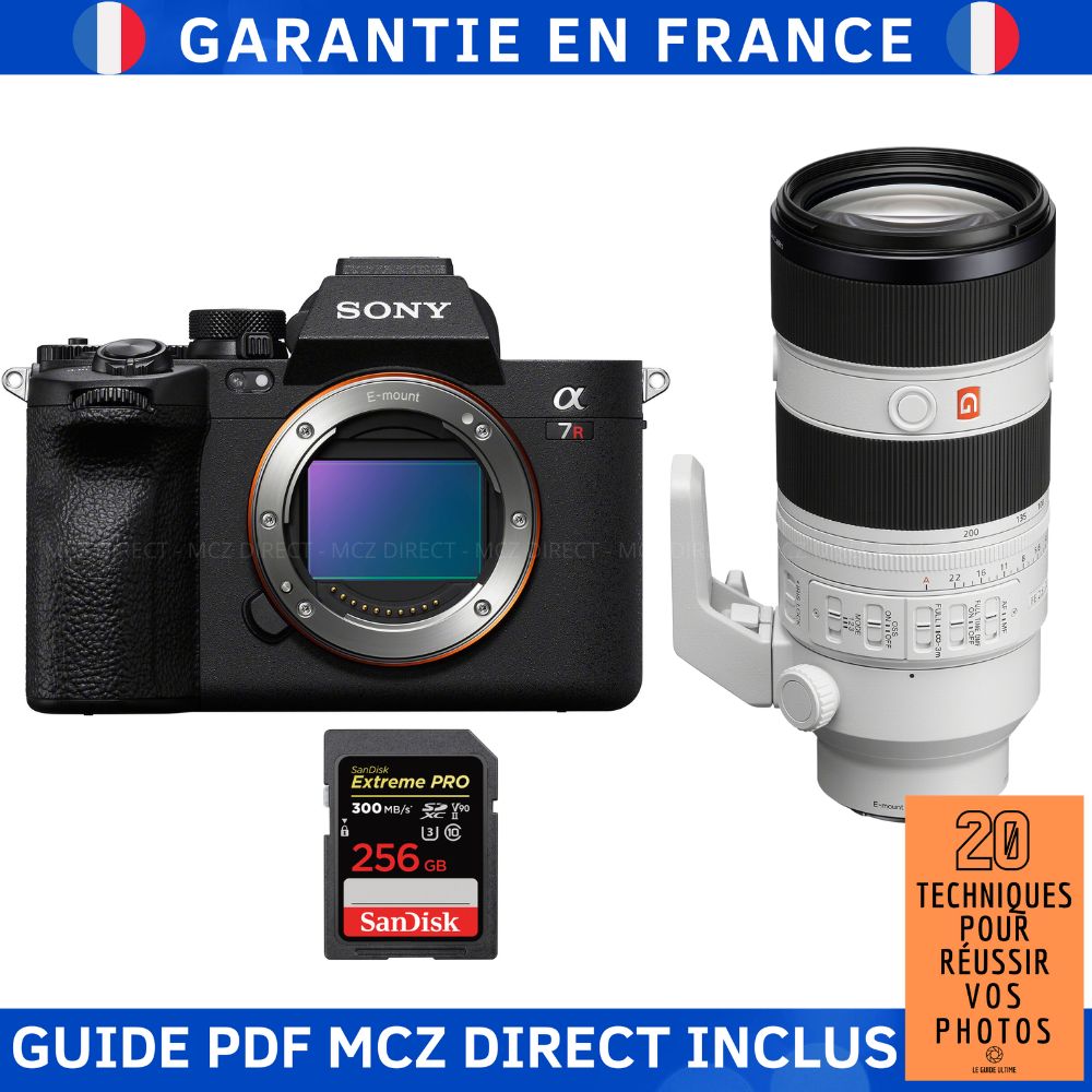 Sony A7R V + FE 70-200mm f/2.8 GM OSS II + 1 SanDisk 256GB Extreme PRO UHS-II SDXC 300 MB/s + Guide PDF MCZ DIRECT '20 TECHNIQUES POUR RÉUSSIR VOS PHOTOS