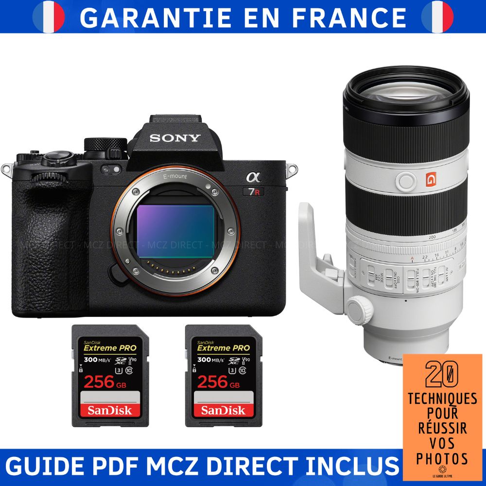 Sony A7R V + FE 70-200mm f/2.8 GM OSS II + 2 SanDisk 256GB Extreme PRO UHS-II SDXC 300MB/s Memory Cards + MCZ DIRECT '20 Techniques for Successful Photos Guide