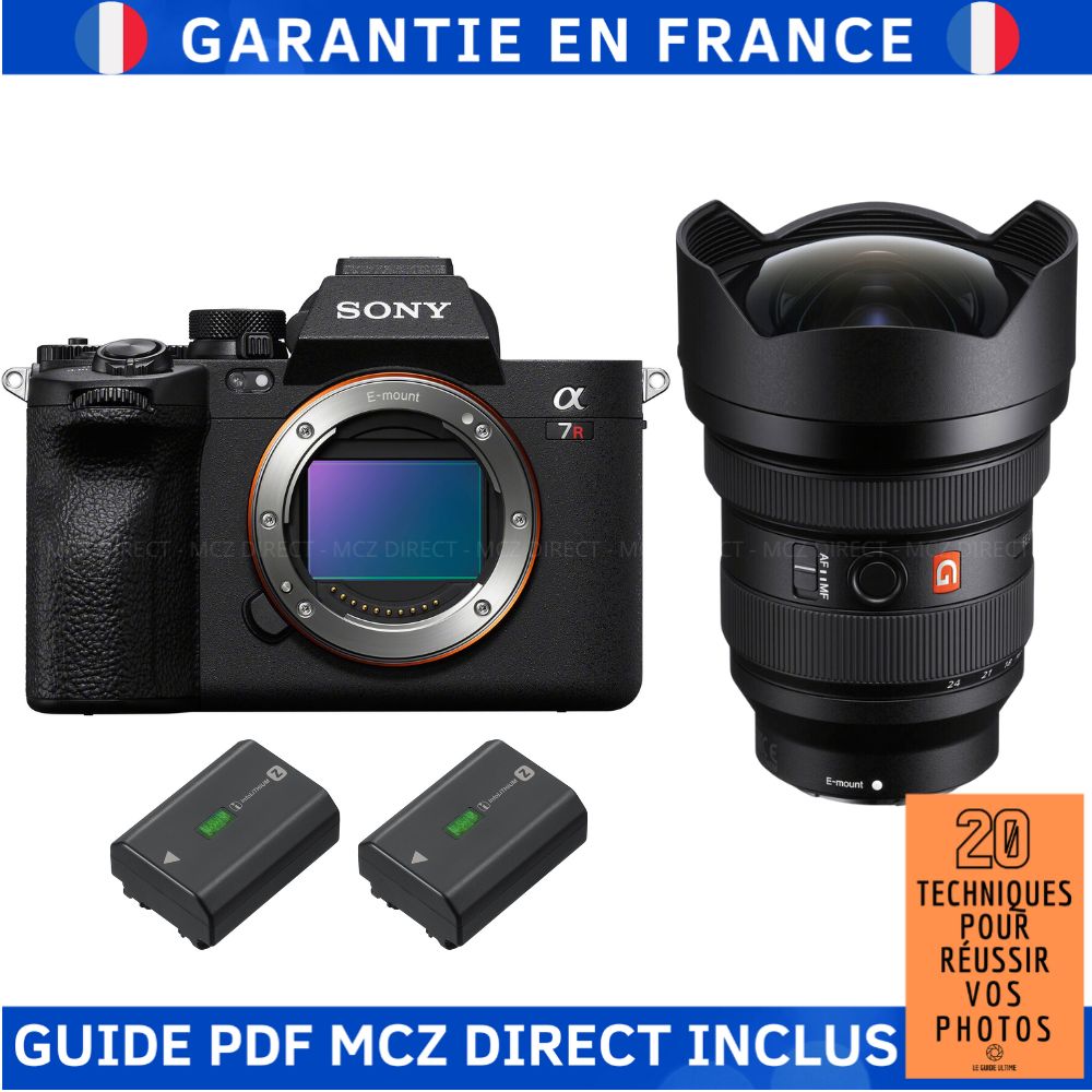 Sony A7R V + FE 12-24mm f/2.8 GM + 2 Sony NP-FZ100 + Guide PDF MCZ DIRECT '20 Techniques for Succeeding in Your Photos