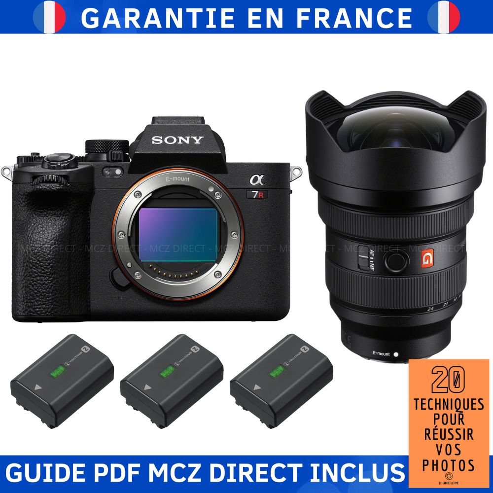 Sony A7R V + FE 12-24mm f/2.8 GM + 3 Sony NP-FZ100 + Guide PDF MCZ DIRECT '20 Techniques for Succeeding in Your Photos