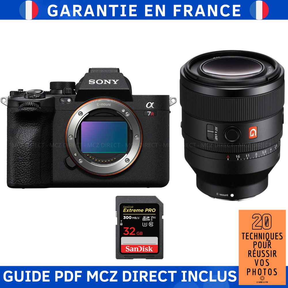 Sony A7R V + FE 50mm f/1.2 GM + 1 SanDisk 32GB Extreme PRO UHS-II SDXC 300MB/s Memory Card + MCZ DIRECT '20 Techniques for Succeeding in Your Photos Guide