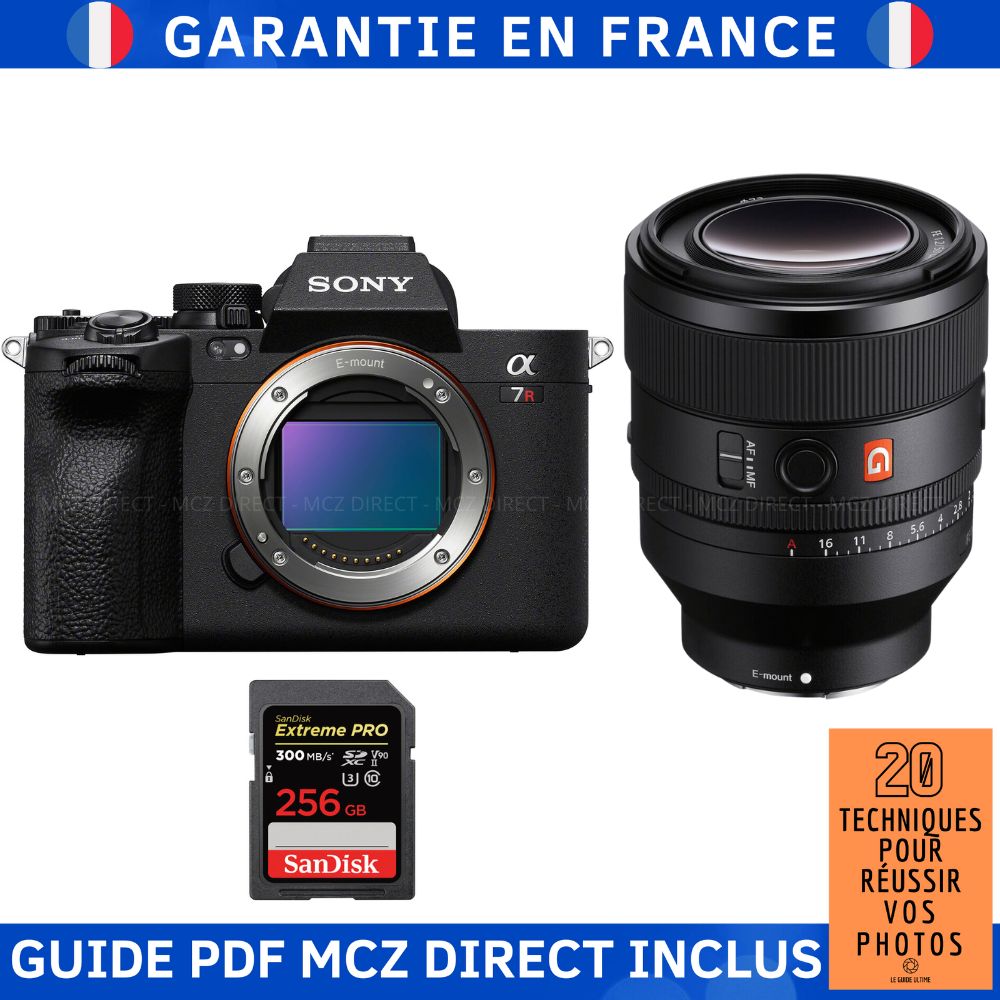 Sony A7R V + FE 50mm f/1.2 GM + 1 SanDisk 256GB Extreme PRO UHS-II SDXC Card + MCZ DIRECT '20 TECHNIQUES POUR RÉUSSIR VOS PHOTOS Guide PDF