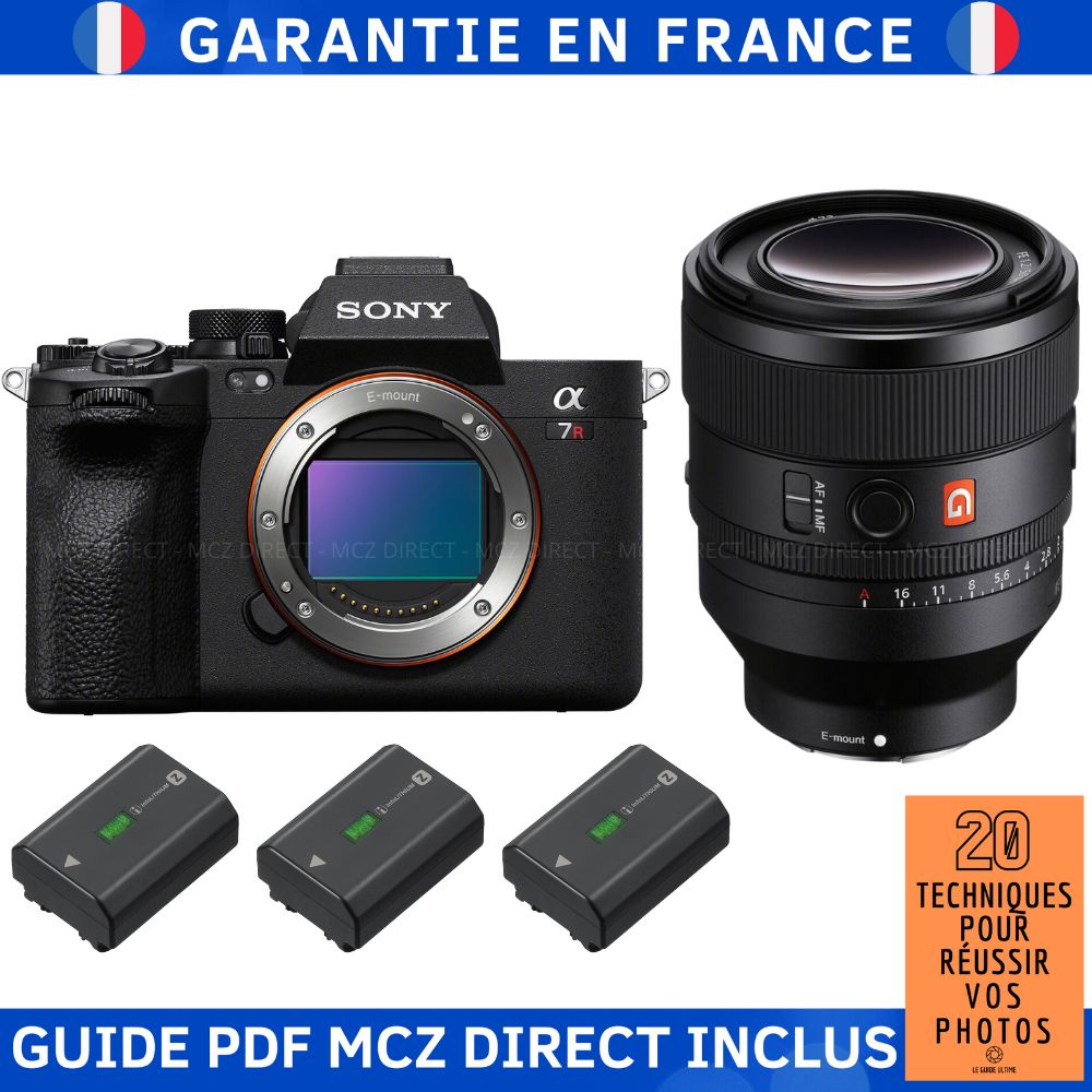 Sony A7R V + FE 50mm f/1.2 GM Lens + 3 Sony NP-FZ100 Batteries + MCZ DIRECT '20 Techniques Guide