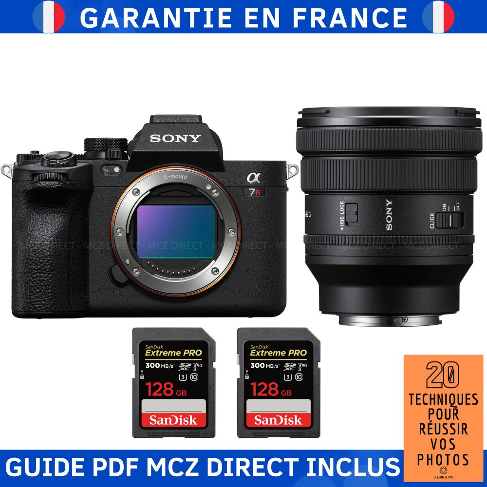 Sony A7R V + FE PZ 16-35mm f/4 G + 2 SanDisk 128GB Extreme PRO UHS-II SDXC 300 MB/s + Guide PDF MCZ DIRECT '20 Techniques pour Réussir Vos Photos