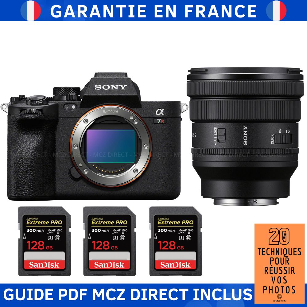 Sony A7R V + FE PZ 16-35mm f/4 G + 3 SanDisk 128GB Extreme PRO UHS-II SDXC 300MB/s Memory Card Kit