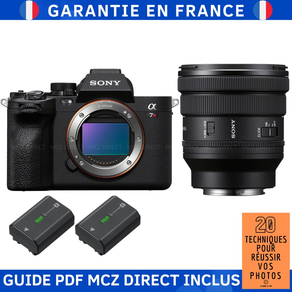 Sony A7R V + FE PZ 16-35mm f/4 G Lens + 2 Sony NP-FZ100 + Guide PDF MCZ DIRECT '20 Techniques to Succeed in Your Photos