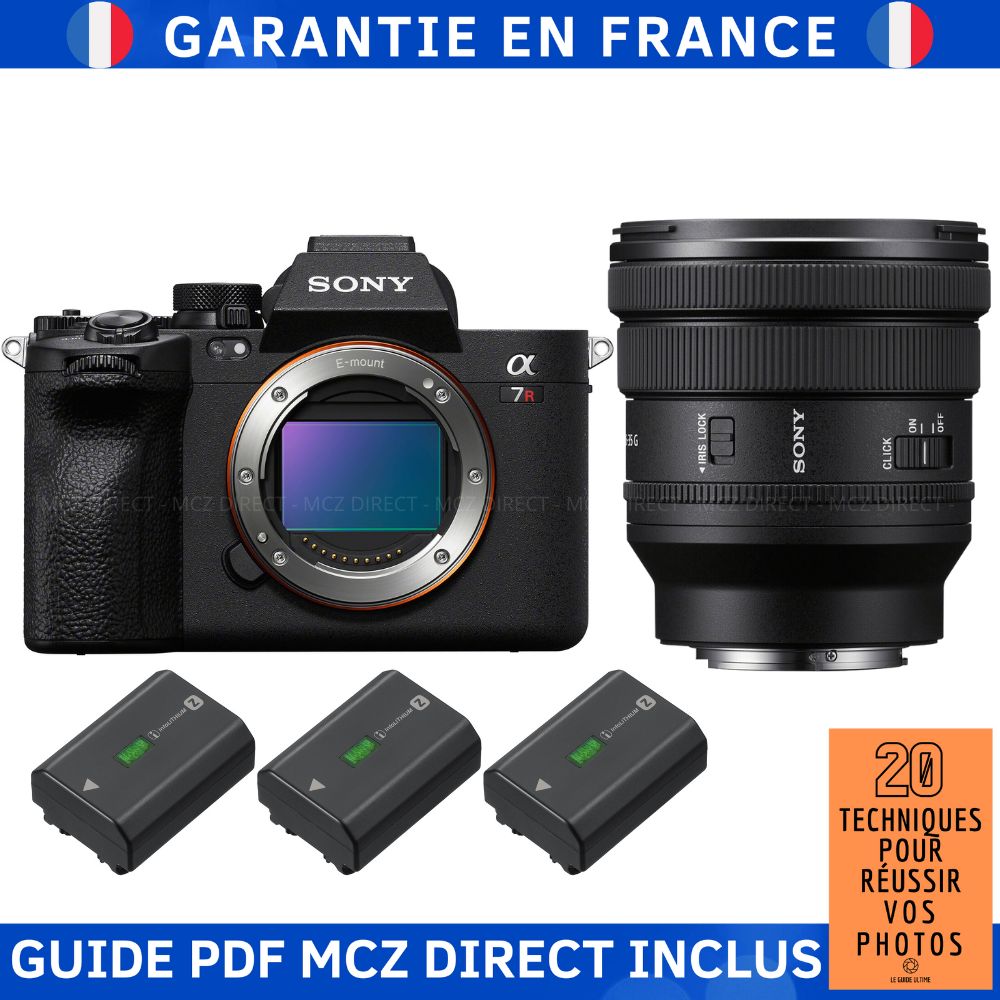 Sony A7R V + FE PZ 16-35mm f/4 G + 3 Sony NP-FZ100 + Guide PDF MCZ DIRECT '20 Techniques for Success in Photography