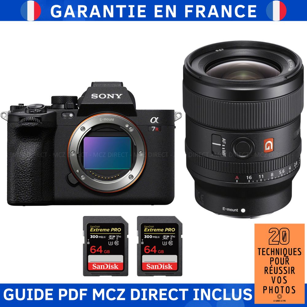Sony A7R V + FE 24mm f/1.4 GM + 2 SanDisk 64GB Extreme PRO UHS-II SDXC 300 MB/s Memory Card Kit