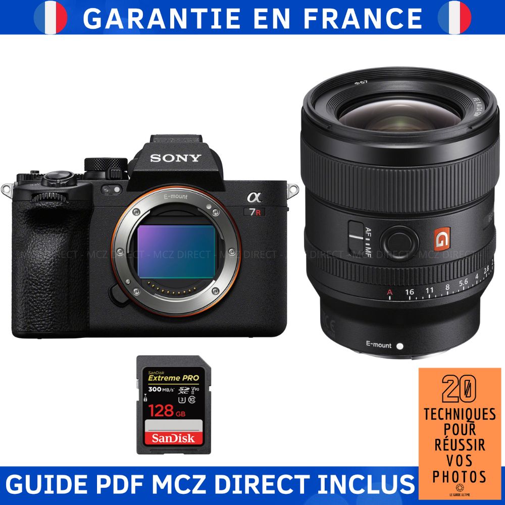 Sony A7R V + FE 24mm f/1.4 GM + 1 SanDisk 128GB Extreme PRO UHS-II SDXC 300MB/s Memory Card + MCZ DIRECT '20 Techniques for Succeeding with Your Photos' Guide