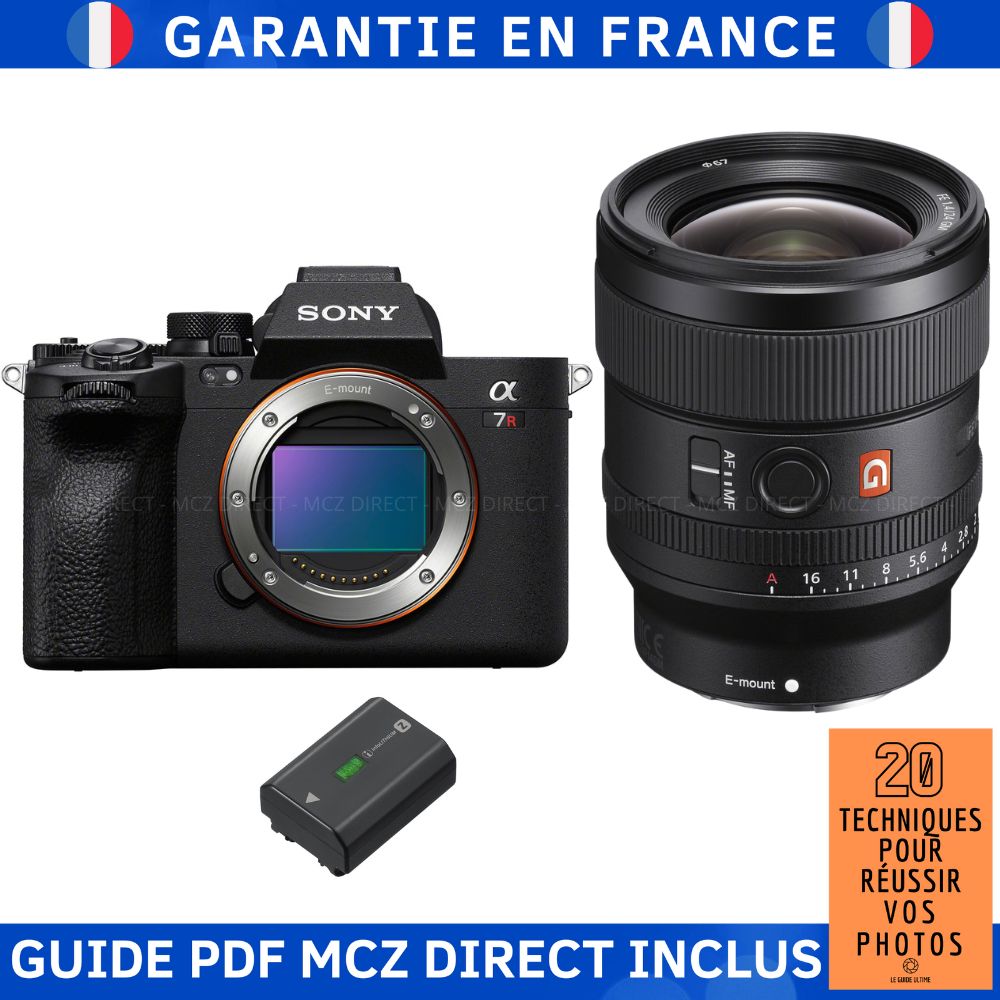 Sony A7R V + FE 24mm f/1.4 GM + Sony NP-FZ100 Battery + MCZ DIRECT '20 Techniques Guide