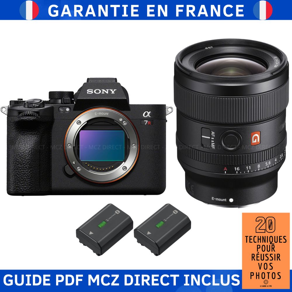 Sony A7R V + FE 24mm f/1.4 GM + 2 Sony NP-FZ100 + MCZ DIRECT Photo Techniques Guide