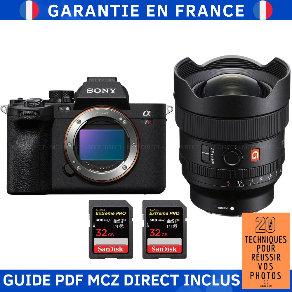 Sony A7R V + FE 14mm f/1.8 GM Lens + 2 x 32GB SanDisk Extreme PRO UHS-II SDXC Cards + MCZ DIRECT '20 Techniques for Successful Photos Guide