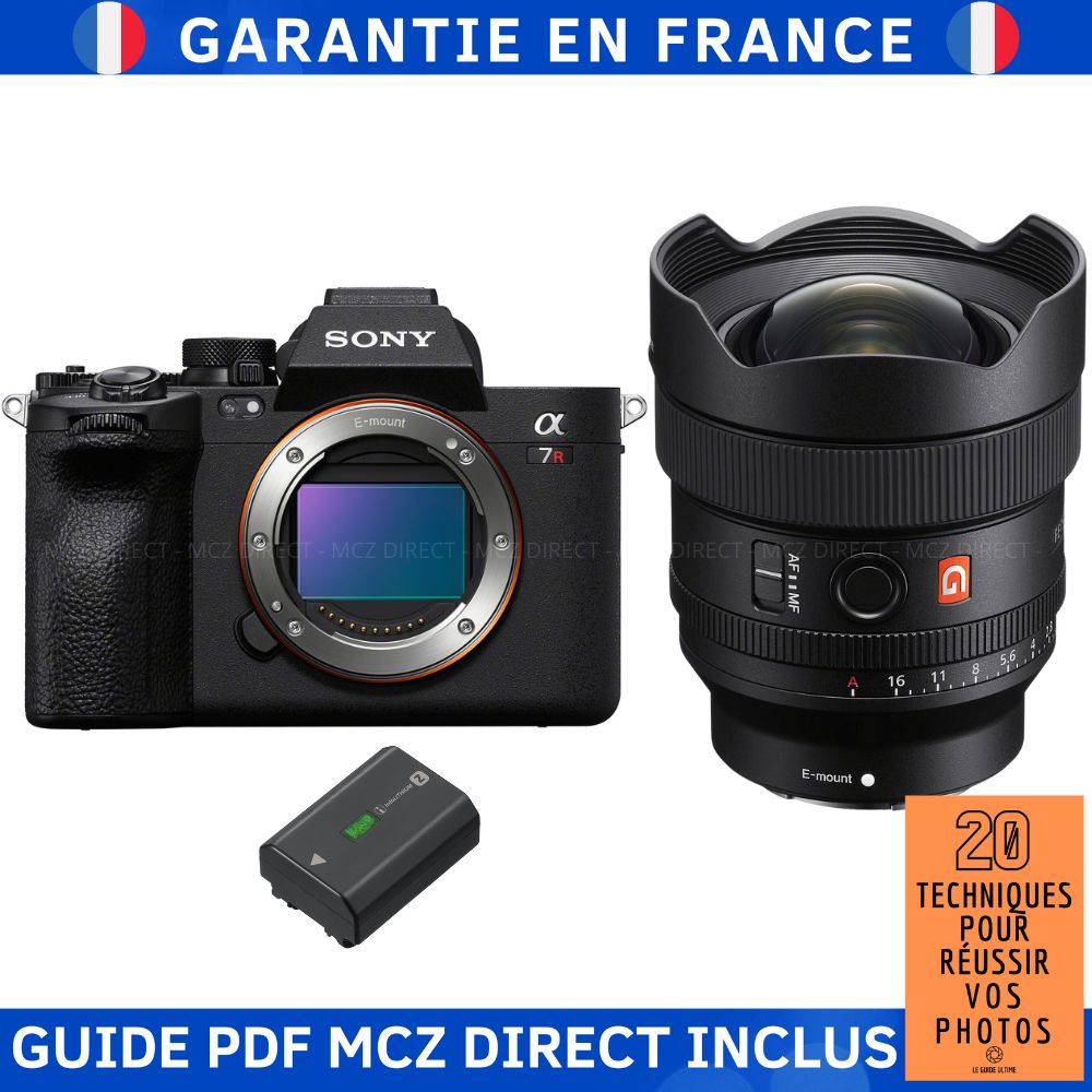 Sony A7R V + FE 14mm f/1.8 GM + Sony NP-FZ100 Battery + MCZ DIRECT '20 Techniques Guide