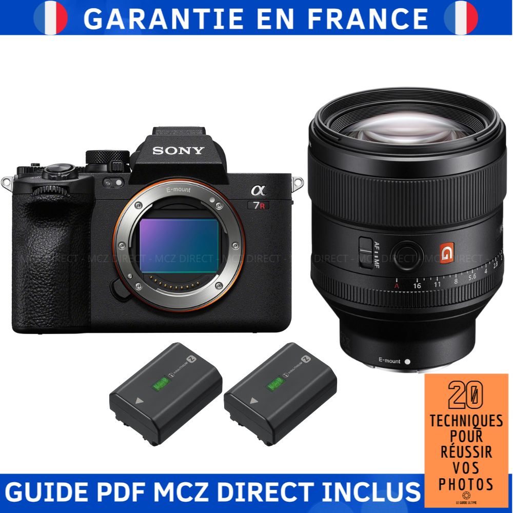 Sony A7R V + FE 85mm f/1.4 GM + 2 Sony NP-FZ100 + MCZ DIRECT Photo Techniques Guide