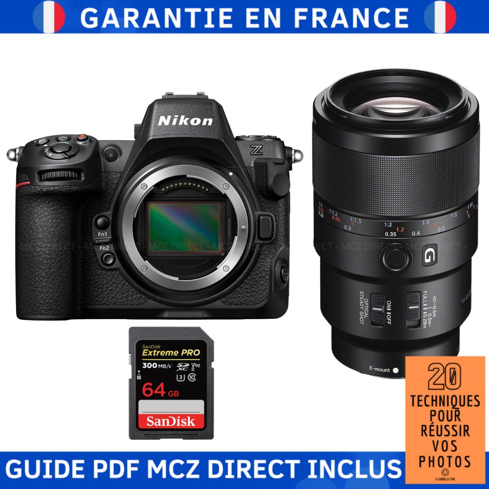 Sony A7R V + FE 90mm f/2.8 Macro G OSS Lens + 1 SanDisk 64GB Extreme PRO UHS-II SDXC Card + MCZ DIRECT '20 Techniques for Successful Photos Guide