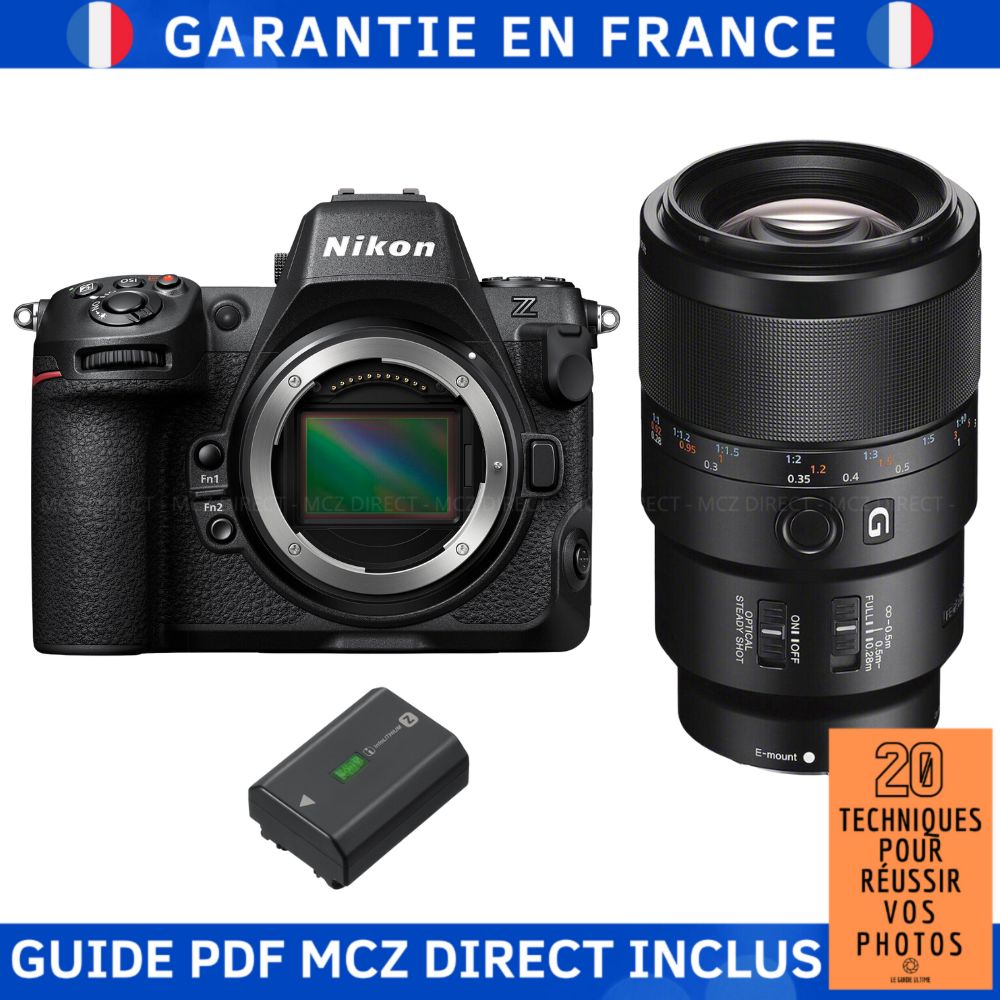 Sony A7R V + FE 90mm f/2.8 Macro G OSS Lens + Sony NP-FZ100 Battery + MCZ DIRECT '20 Techniques Guide