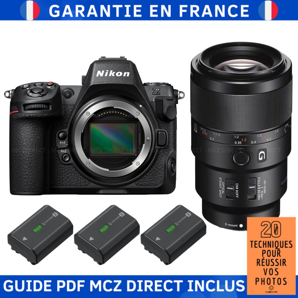 Sony A7R V + FE 90mm f/2.8 Macro G OSS Lens + 3x Sony NP-FZ100 Batteries + MCZ DIRECT '20 Techniques Guide