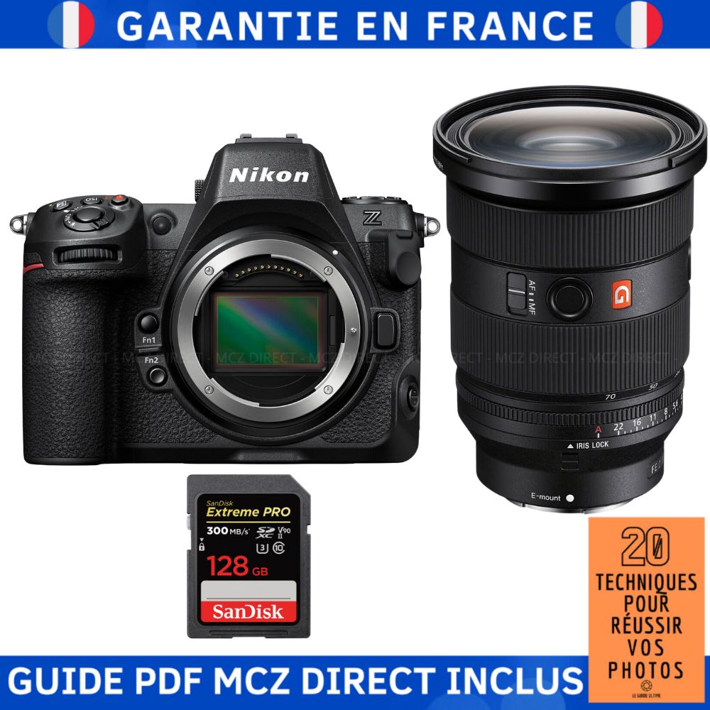 Sony A7R V + FE 24-70mm f/2.8 GM II + 1 SanDisk 128GB Extreme PRO UHS-II SDXC 300 MB/s Memory Card + MCZ DIRECT '20 TECHNIQUES POUR RÉUSSIR VOS PHOTOS Guide