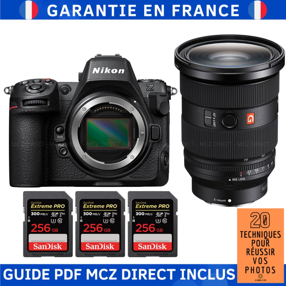 Sony A7R V + FE 24-70mm f/2.8 GM II + 3x SanDisk 256GB Extreme PRO UHS-II SDXC 300MB/s Memory Cards + MCZ DIRECT '20 Techniques for Succeeding in Your Photos Guide