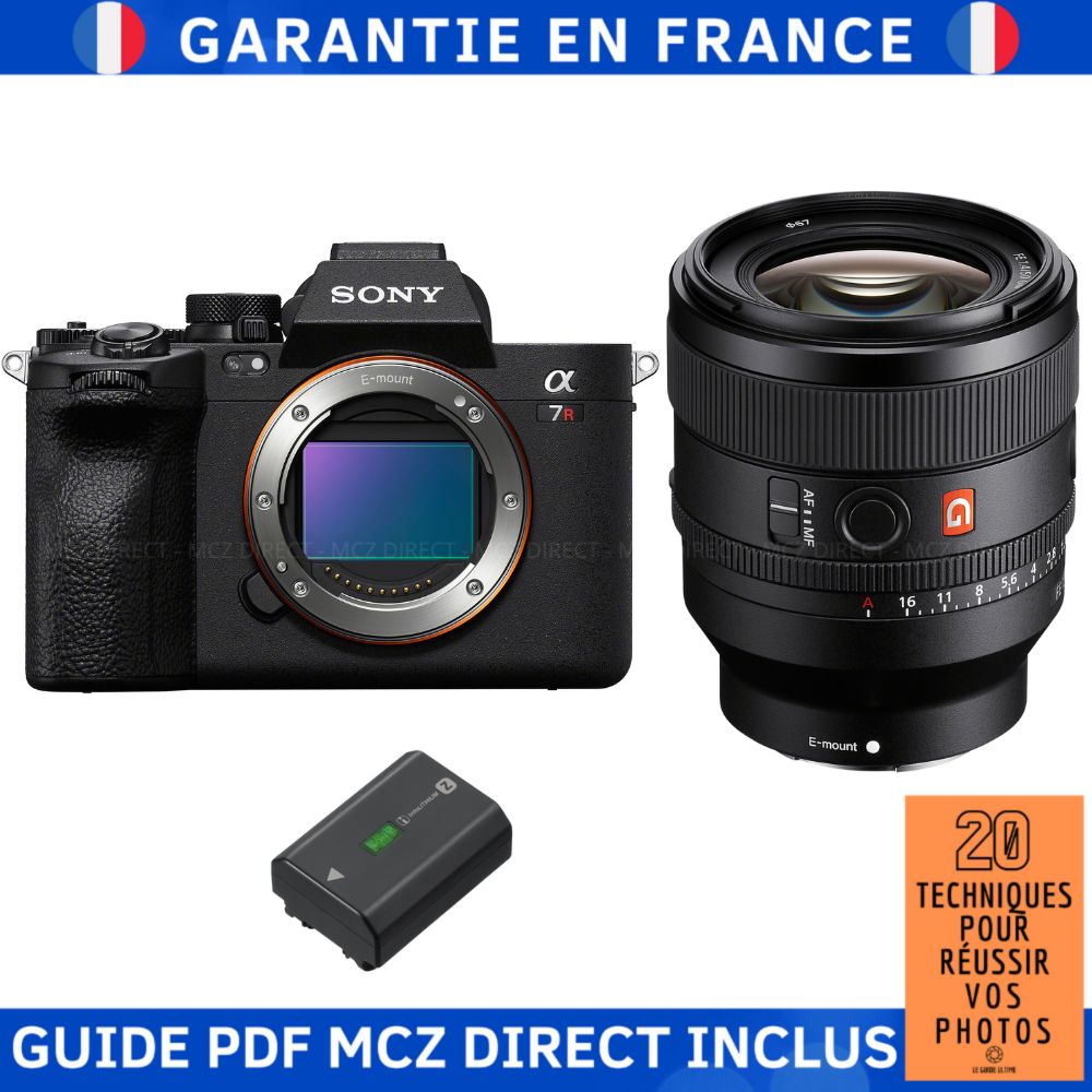 Sony A7R V + FE 50mm f/1.4 GM Lens + Sony NP-FZ100 Battery + MCZ DIRECT '20 Techniques Guide