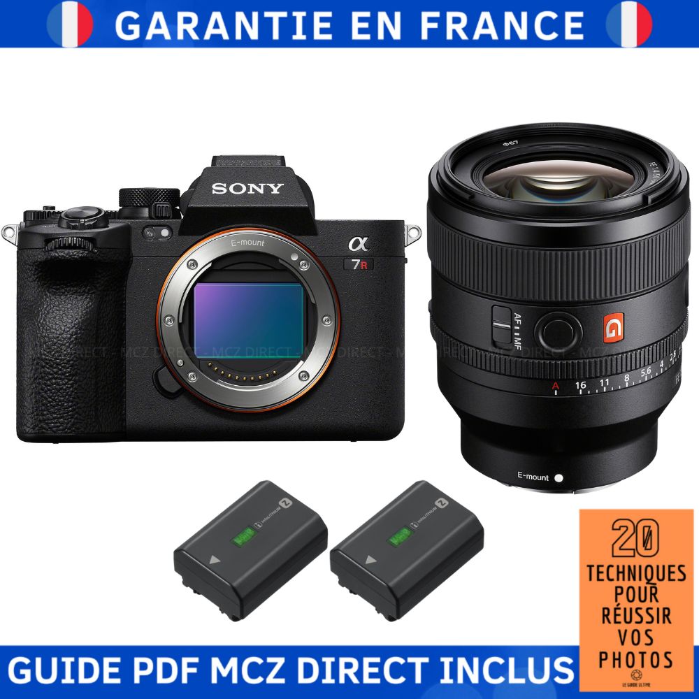 Sony A7R V + FE 50mm f/1.4 GM + 2 Sony NP-FZ100 + MCZ DIRECT Photo Techniques Guide