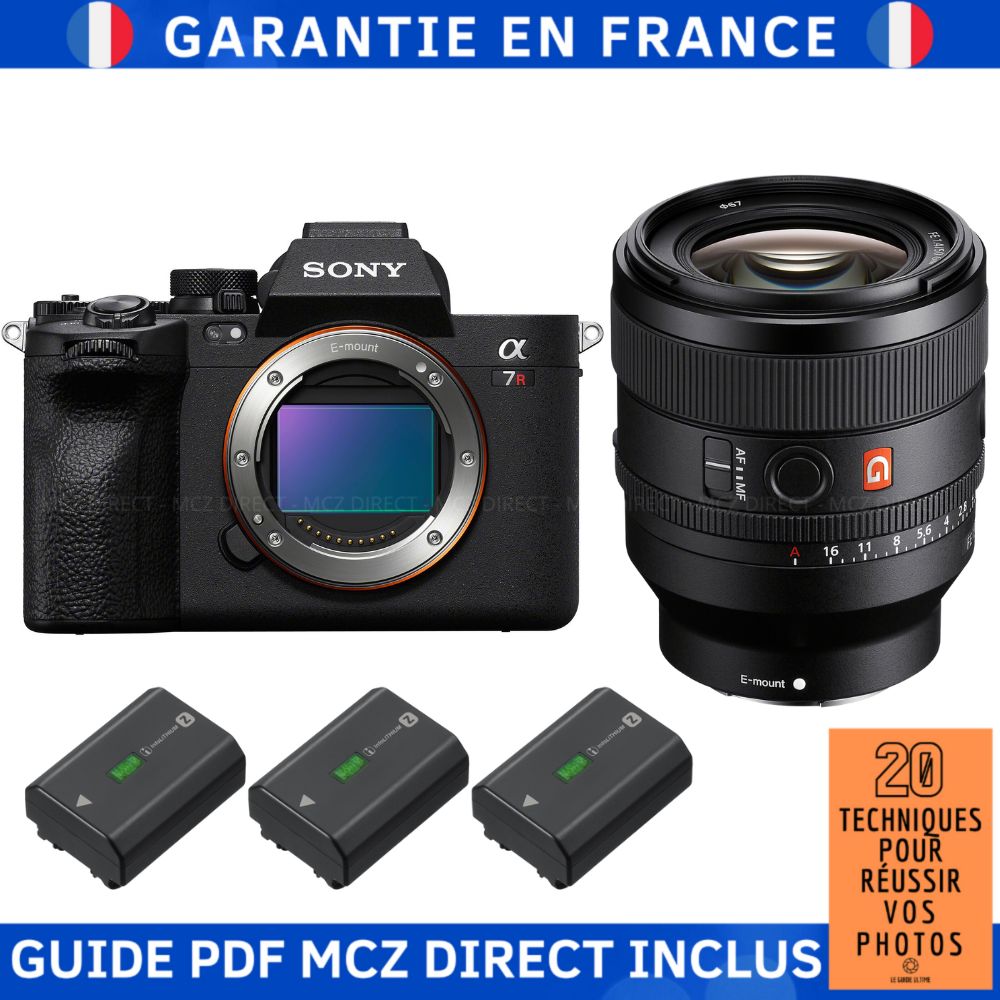 Sony A7R V + FE 50mm f/1.4 GM Lens + 3 Sony NP-FZ100 Batteries + MCZ DIRECT '20 Techniques Guide