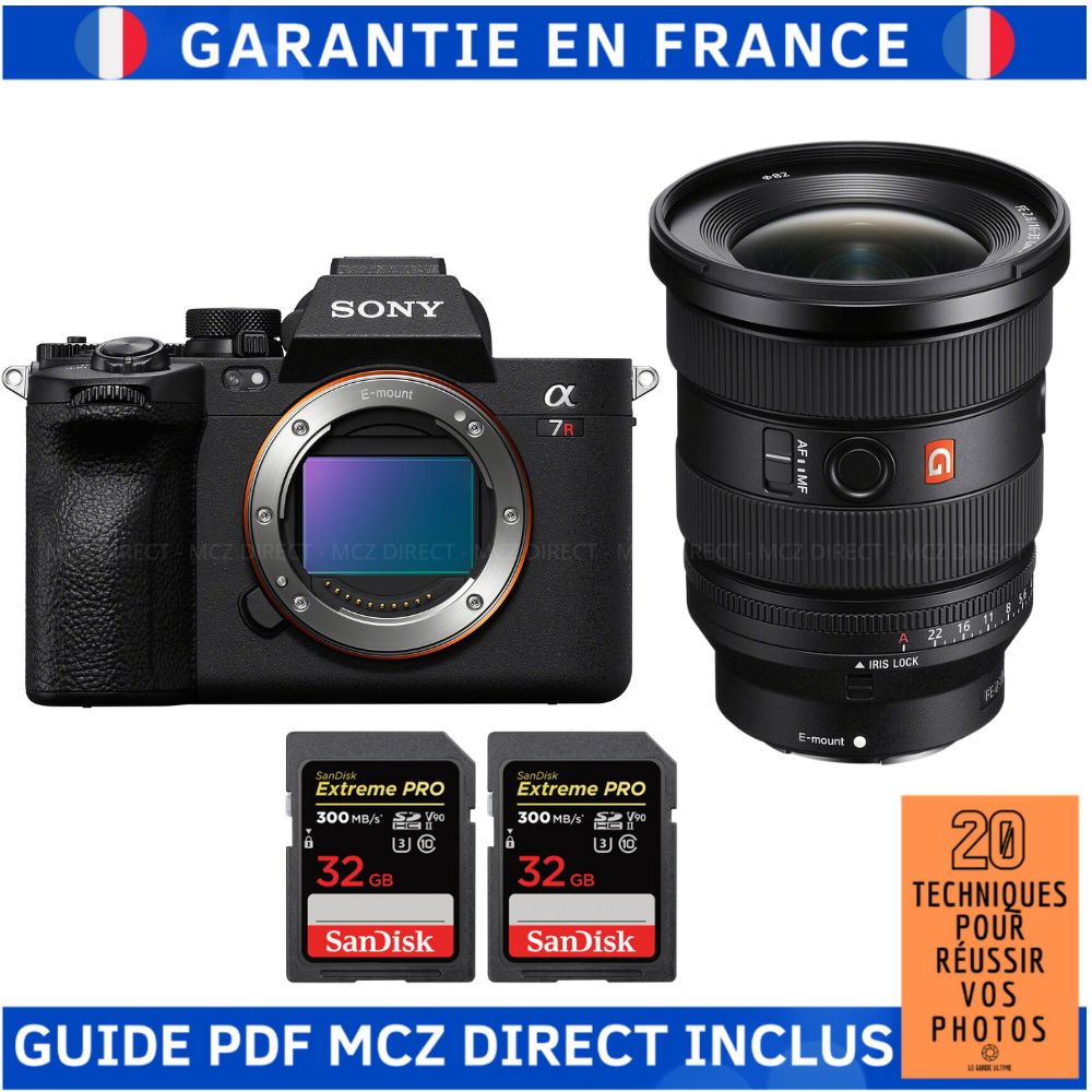 Sony A7R V + FE 16-35mm f/2.8 GM II + 2 SanDisk 32GB Extreme PRO UHS-II SDXC 300MB/s Memory Cards + MCZ DIRECT '20 Techniques for Successful Photos Guide
