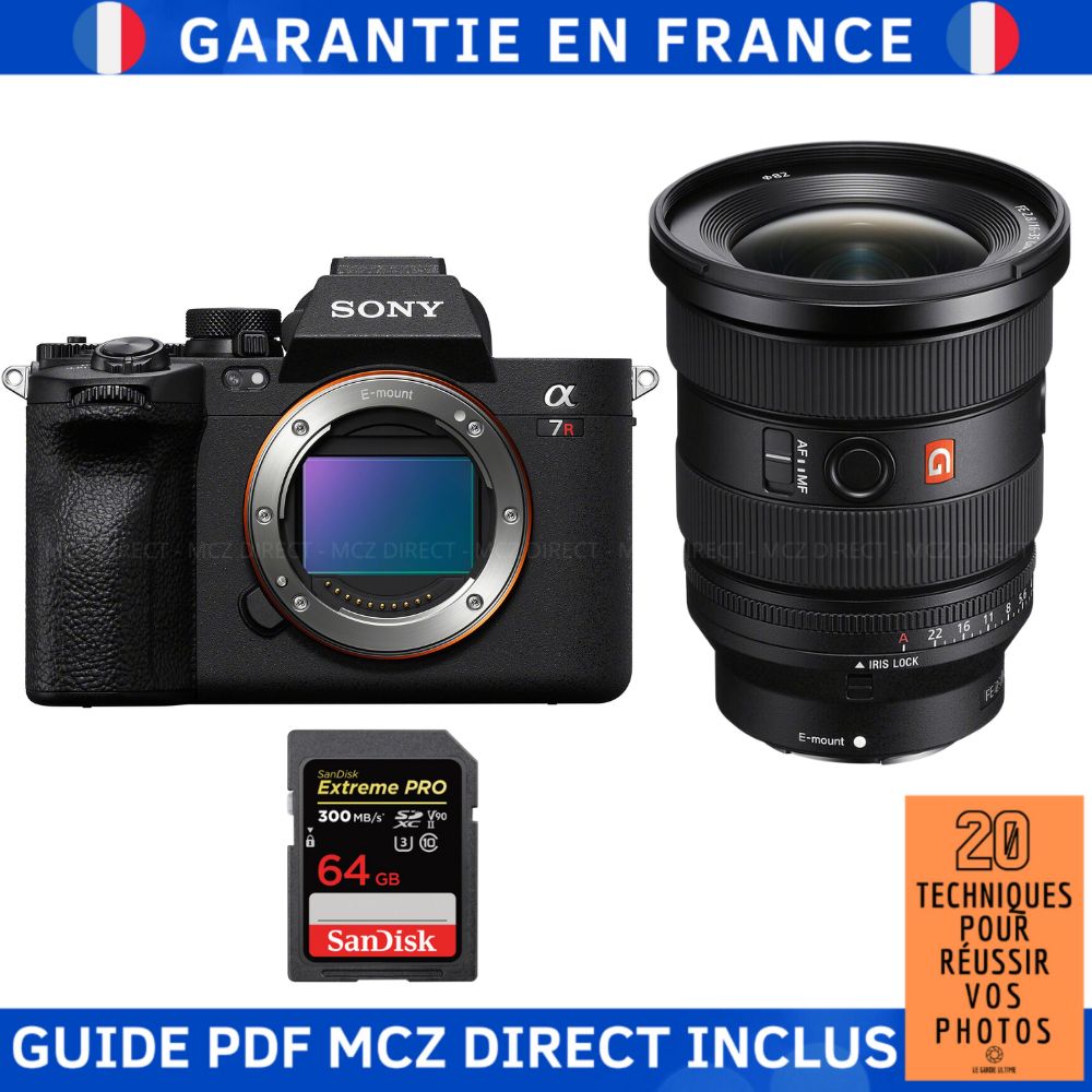 Sony A7R V + FE 16-35mm f/2.8 GM II + 1 SanDisk 64GB Extreme PRO UHS-II SDXC Card + MCZ DIRECT '20 TECHNIQUES POUR RÉUSSIR VOS PHOTOS Guide