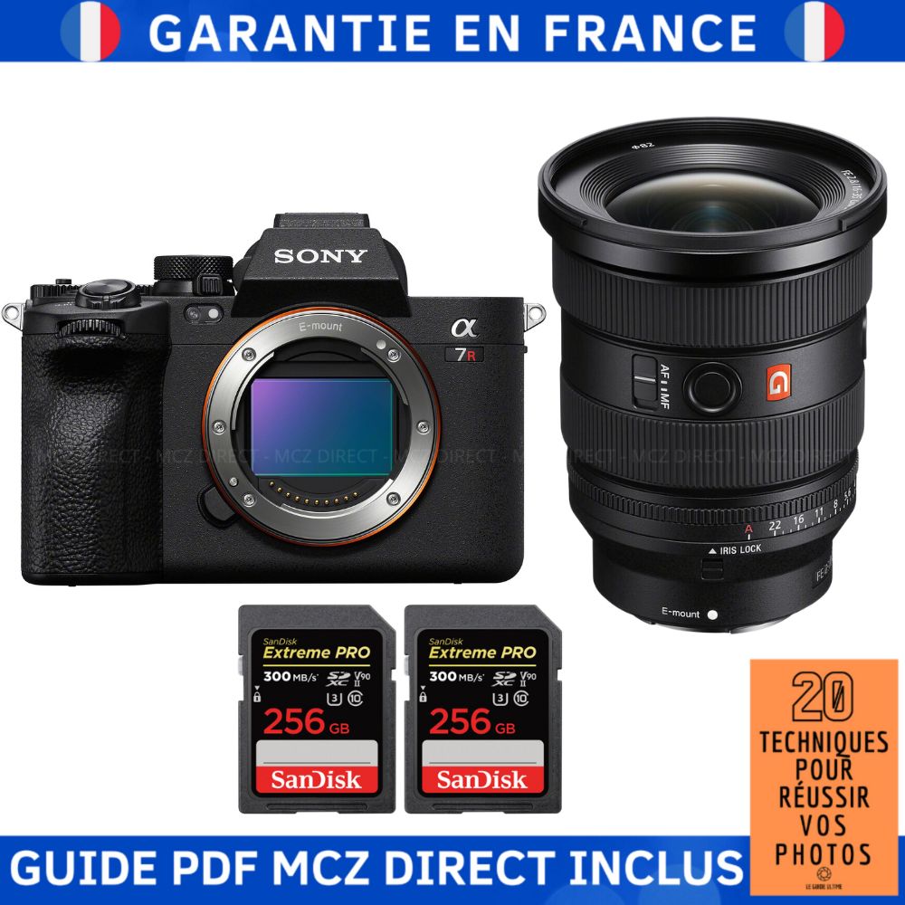 Sony A7R V + FE 16-35mm f/2.8 GM II + 2 SanDisk 256GB Extreme PRO UHS-II SDXC 300 MB/s + Guide PDF MCZ DIRECT '20 TECHNIQUES POUR RÉUSSIR VOS PHOTOS