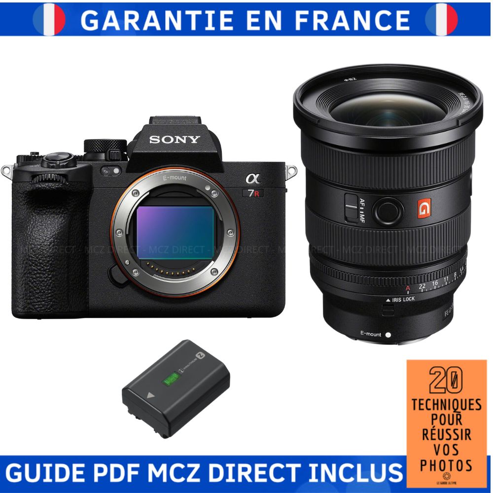 Sony A7R V + FE 16-35mm f/2.8 GM II + 1x NP-FZ100 + Guide PDF MCZ DIRECT - 20 Techniques to Succeed in Your Photos