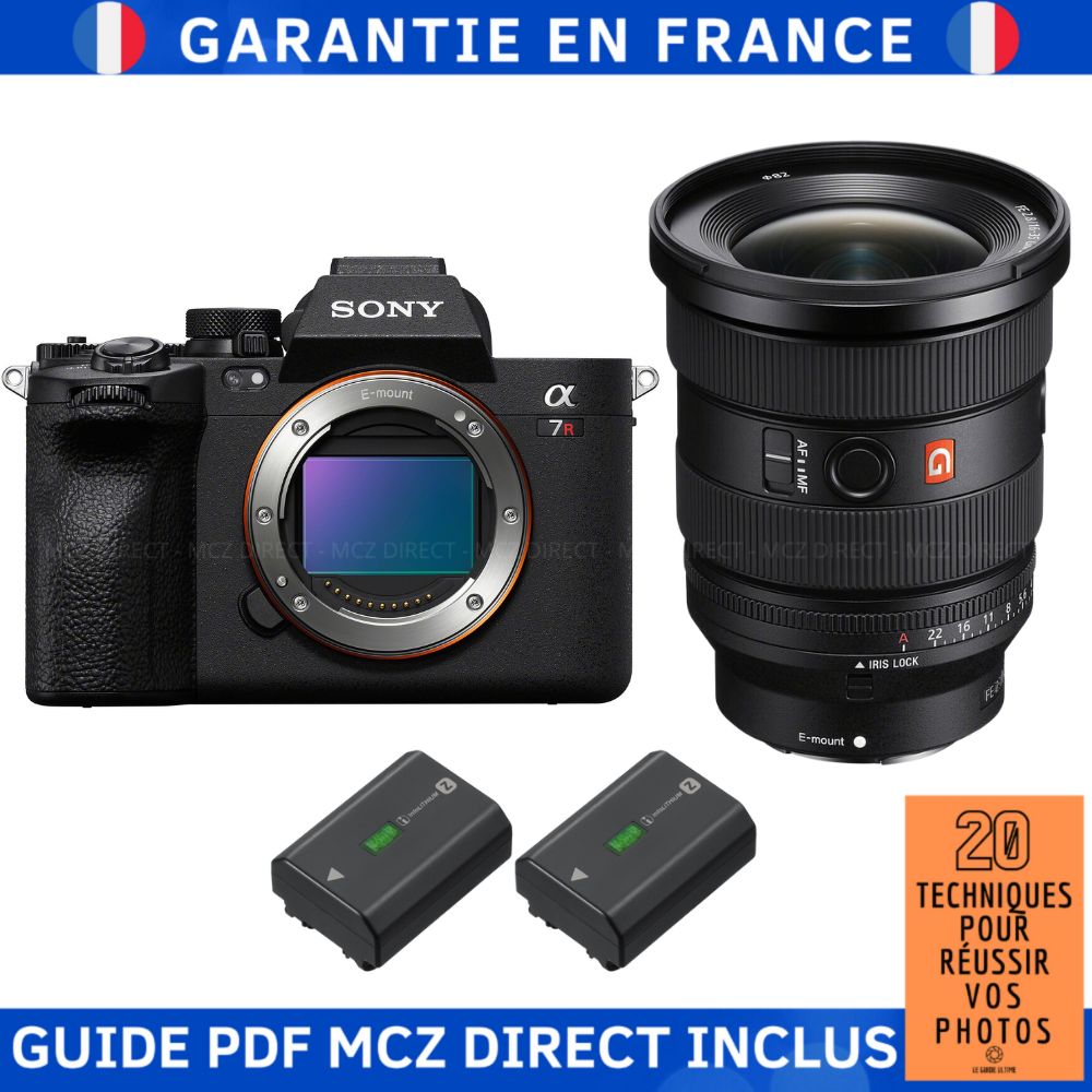 Sony A7R V + FE 16-35mm f/2.8 GM II + 2 Sony NP-FZ100 + Guide PDF MCZ DIRECT '20 Techniques for Succeeding in Your Photos