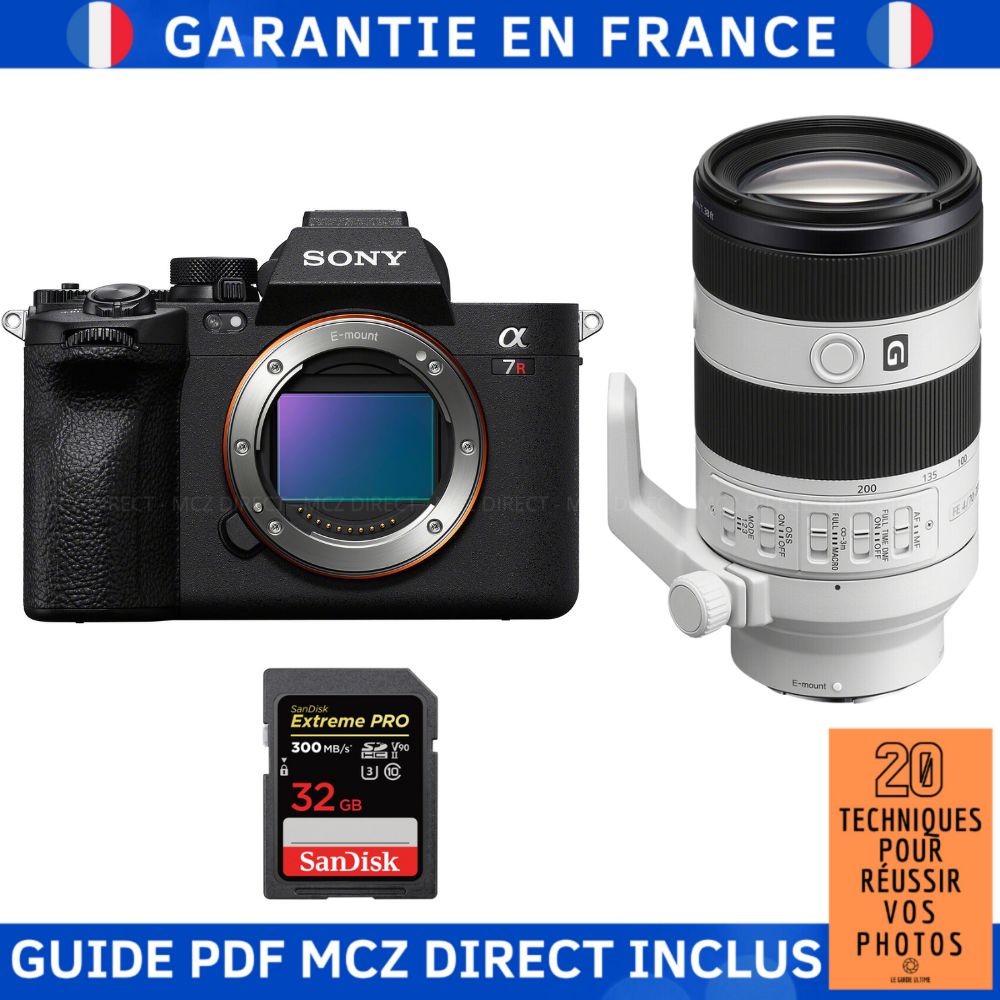 Sony A7R V + FE 70-200mm f/4 Macro G OSS II + 1 SanDisk 32GB Extreme PRO UHS-II SDXC Card + MCZ DIRECT '20 Techniques for Succeeding in Your Photos Guide