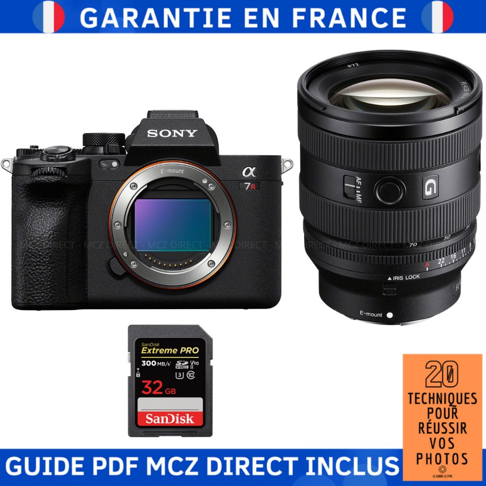 Sony A7R V + FE 20-70mm f/4 G Lens + 1 SanDisk 32GB Extreme PRO UHS-II SDXC Card + MCZ DIRECT '20 Techniques for Succeeding in Photography Guide