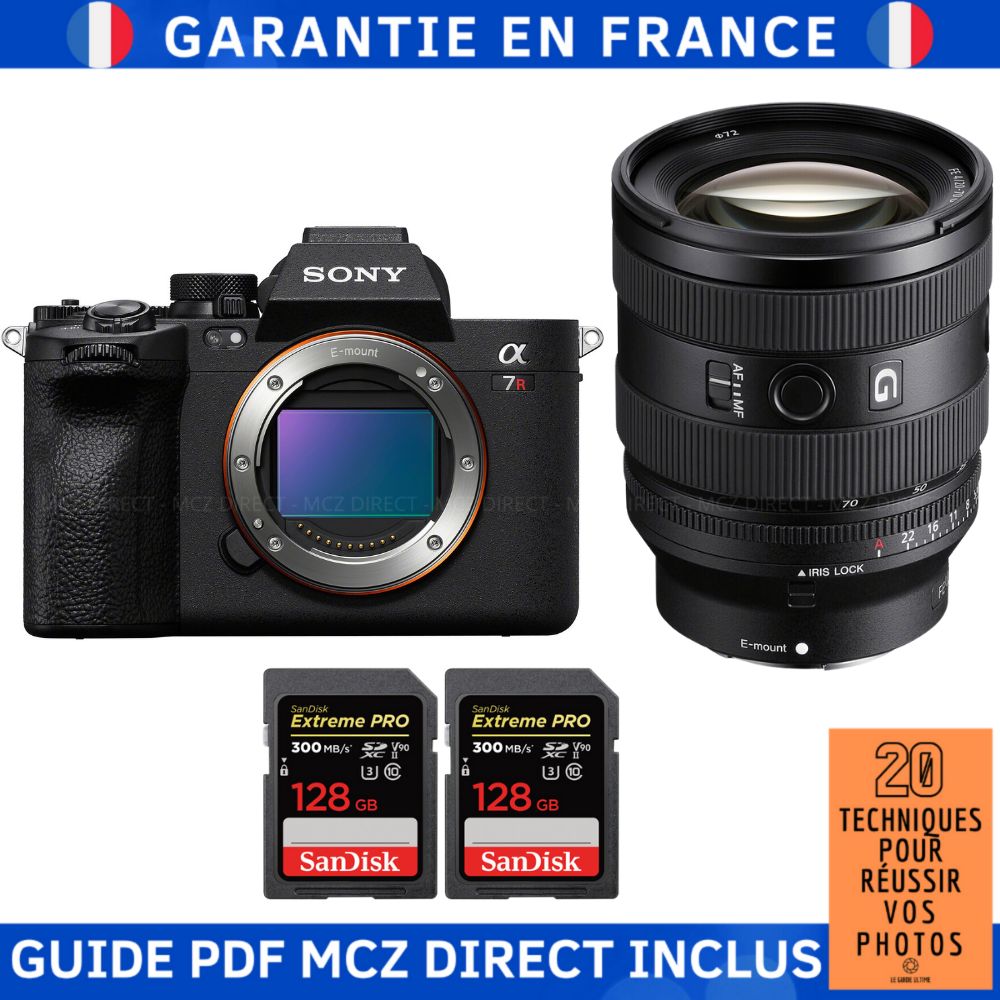 Sony A7R V + FE 20-70mm f/4 G + 2 SanDisk 128GB Extreme PRO UHS-II SDXC 300MB/s Memory Card Kit