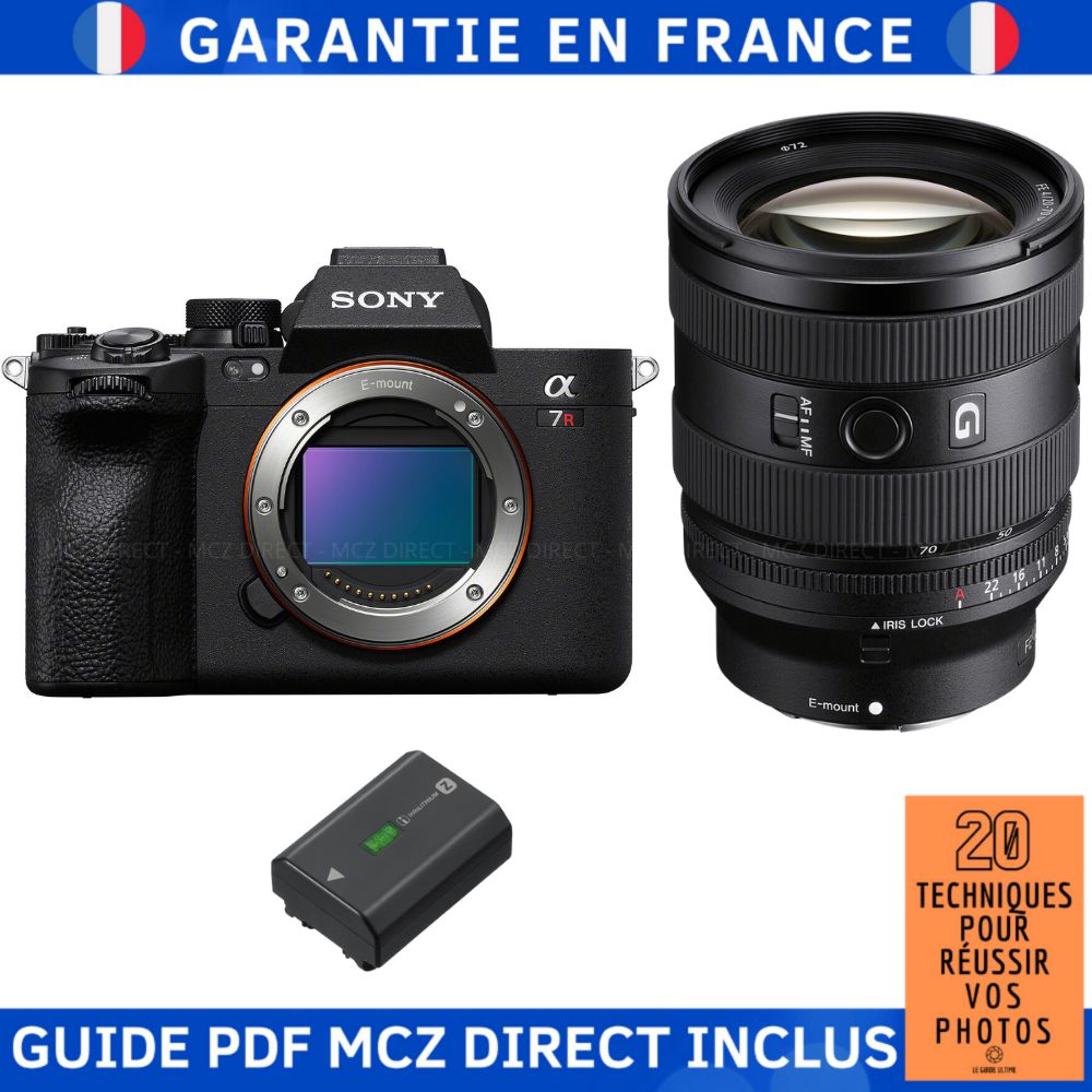Sony A7R V + FE 20-70mm f/4 G + NP-FZ100 Battery + Guide PDF MCZ DIRECT '20 Techniques for Success in Photography