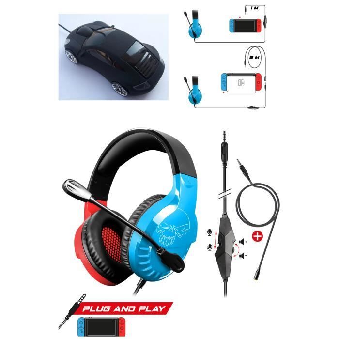 Auriculares para Juegos DB SONIC Pro H3 - Estéreo OLED - Rojo - Con Cable - Altavoces de 50 mm