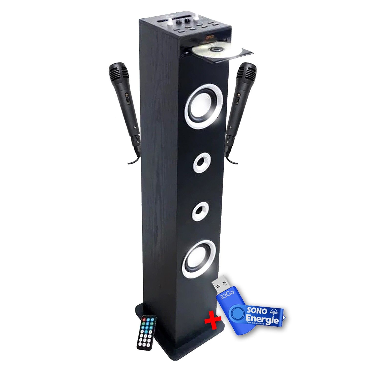 Inovalley HP49CD Bluetooth Sound System with CD Player and Karaoke Function