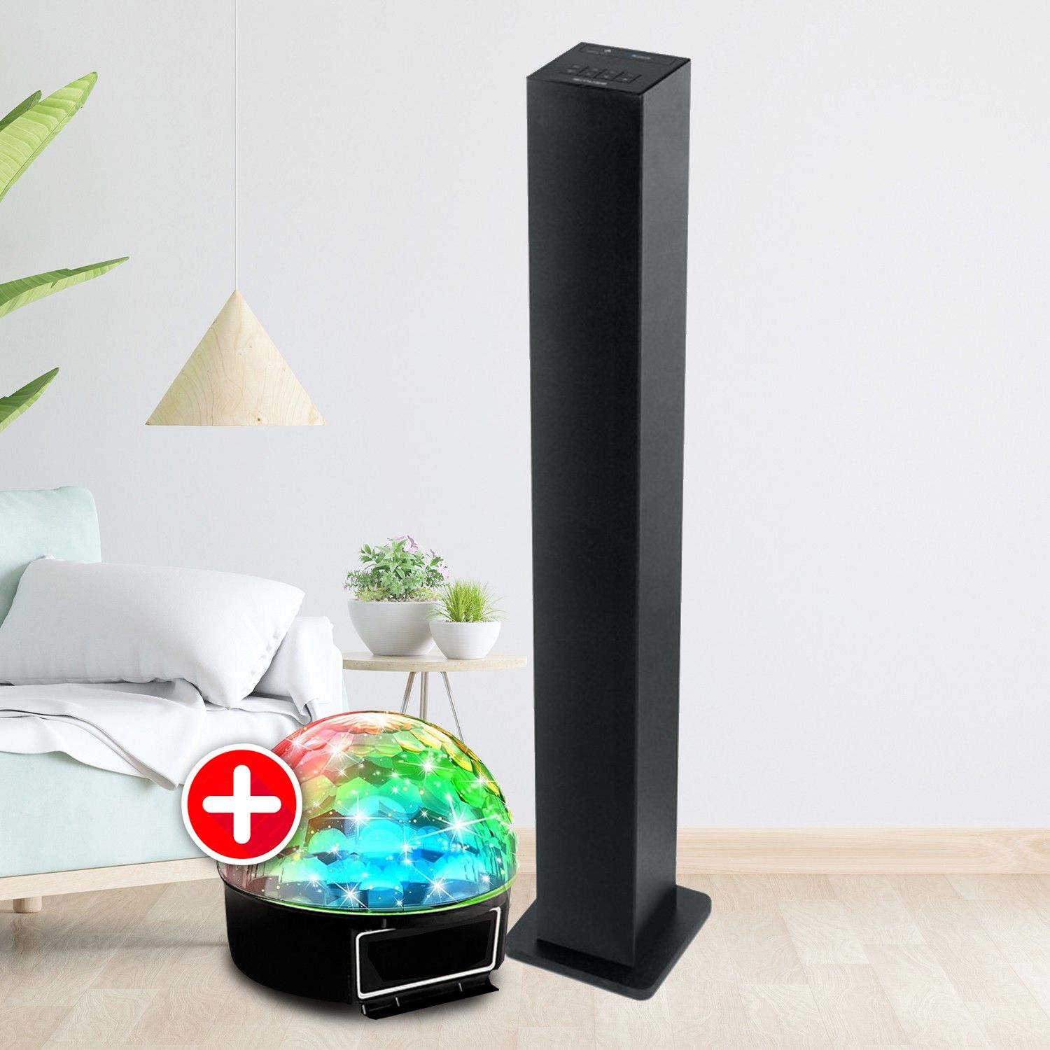 Inovalley Muse M-1050 BT High-Fidelity Sound System with LED Light Show