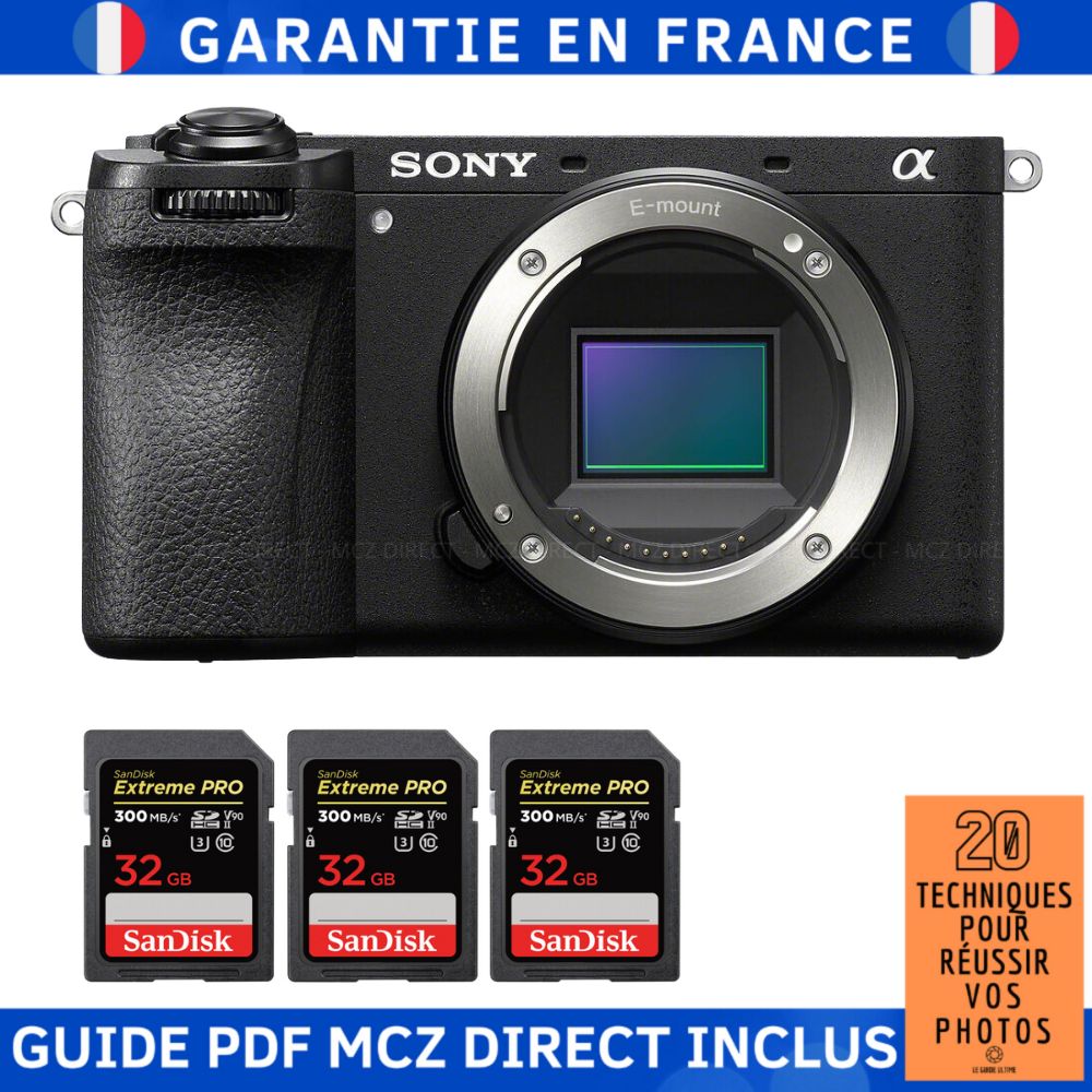Sony Alpha 6700 (A6700) + 3 SanDisk 32GB Extreme PRO UHS-II SDXC 300MB/s + MCZ DIRECT Guide PDF